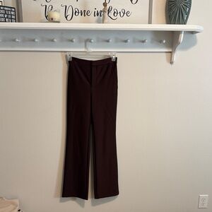 Good American Compression Shine Expresso Straight Leg Dress Pants